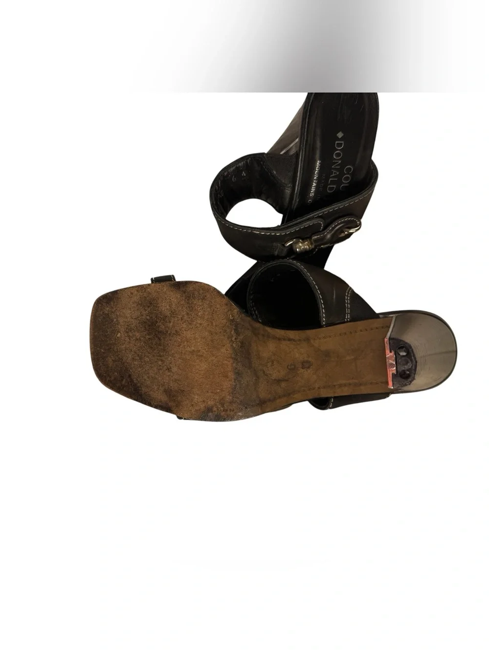 Donald J Pliner Couture Danye Leather Sandals Made In Italy Size 6B Black